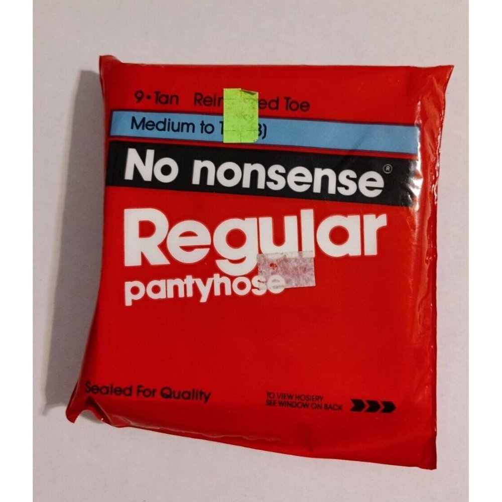 Vintage No Nonsense Regular Pantyhose 9 Tan Reinfor… Gem